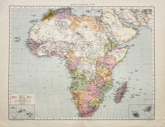 Original Antique Map - Richard Andree - Africa, General Map - Cairo - Abuja - G3