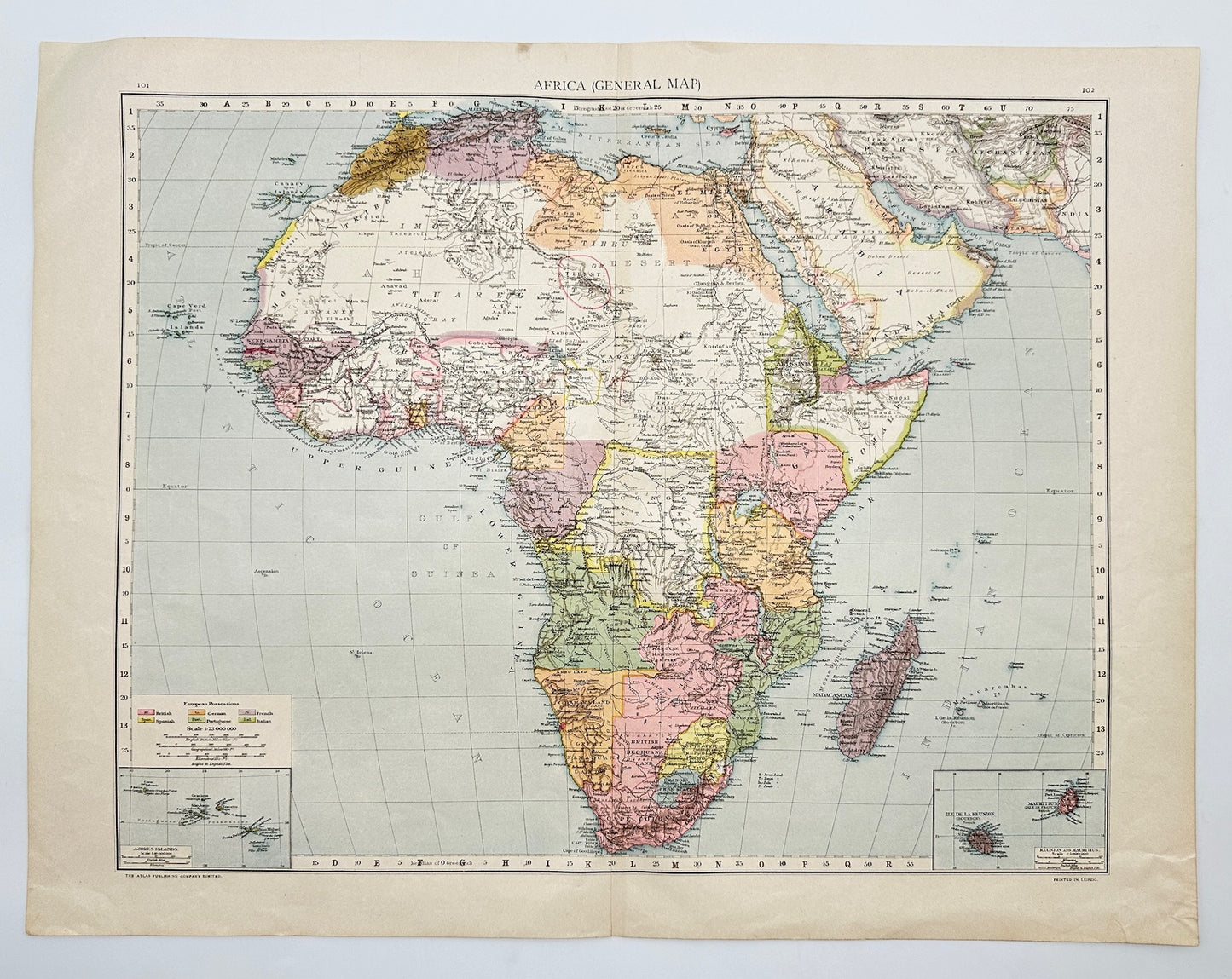 Original Antique Map - Richard Andree - Africa, General Map - Cairo - Abuja - G3