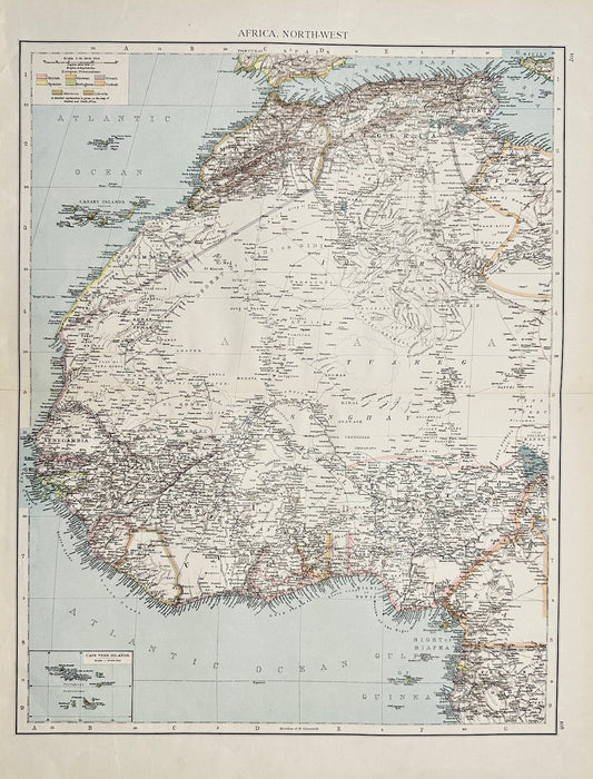 Antique Map - Richard Andree - Africa - North-West - Abuja - Cairo - G3