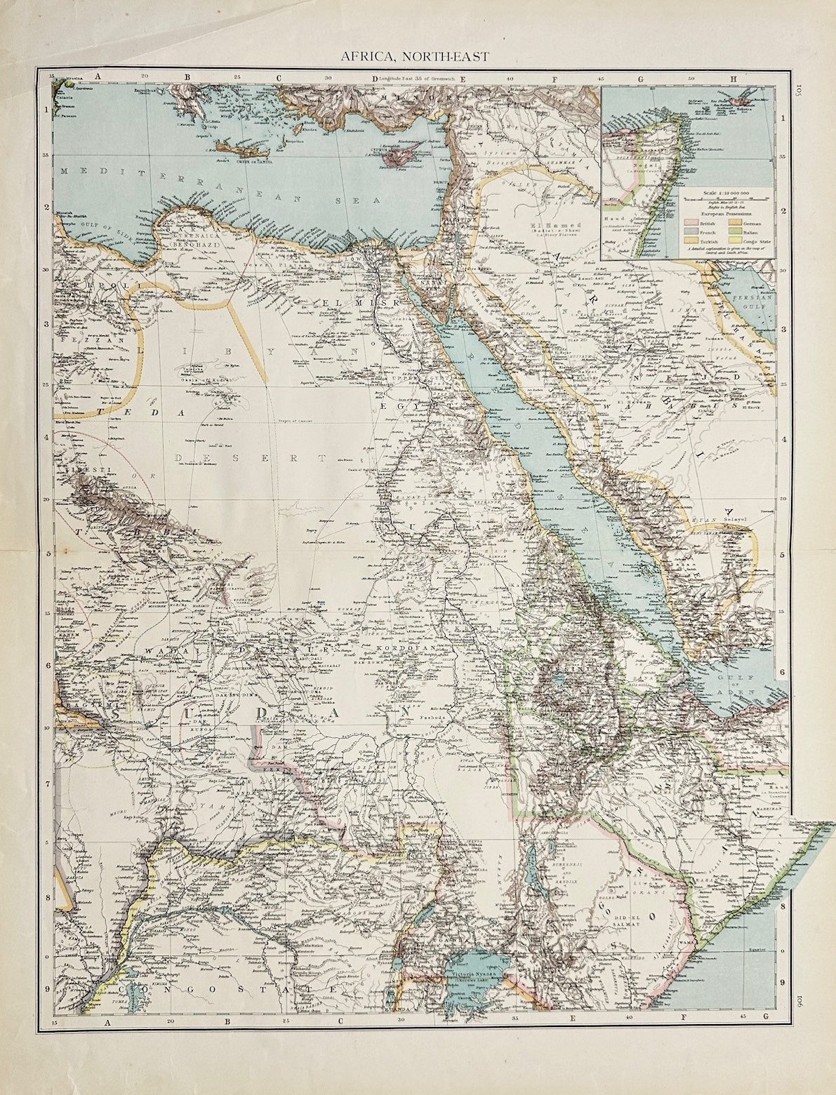 Antique Map - Richard Andree - Africa - North-East - Abuja - Cairo - G3